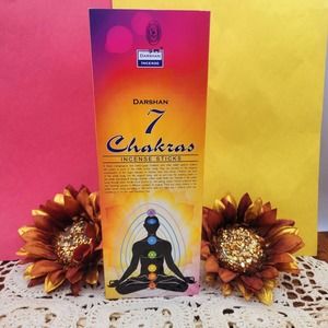 Darshan 7 Chakras Incense Sticks Fragrance Natural AGARBATTI 6 Pack Of 20 Sticks